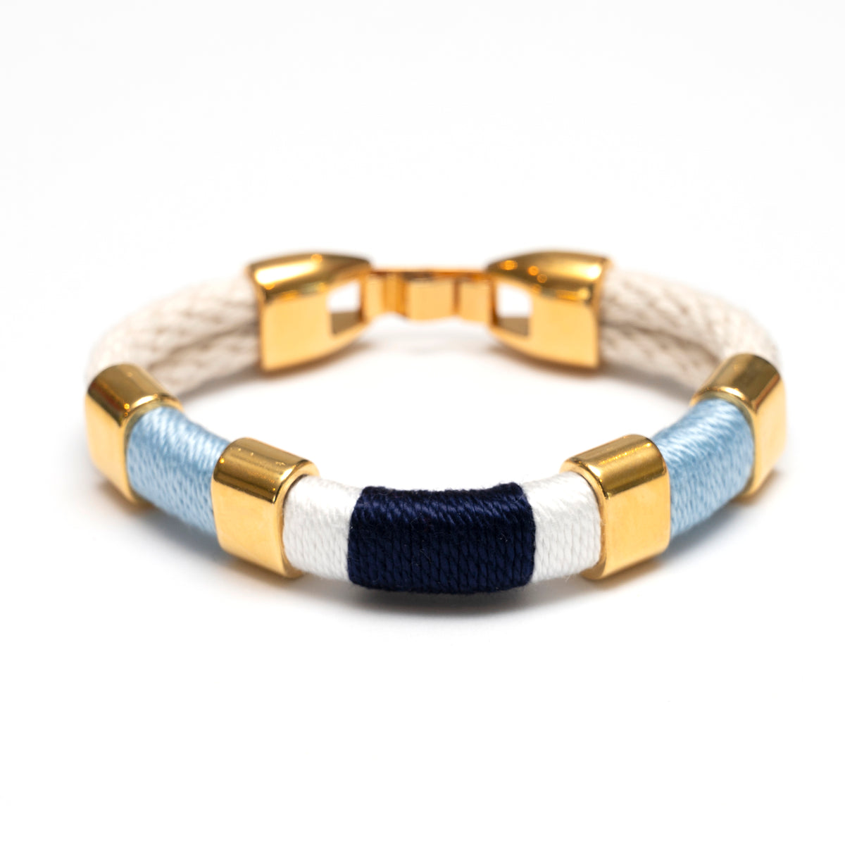 Newbury - Ivory/Light Blue/White/Navy/Gold