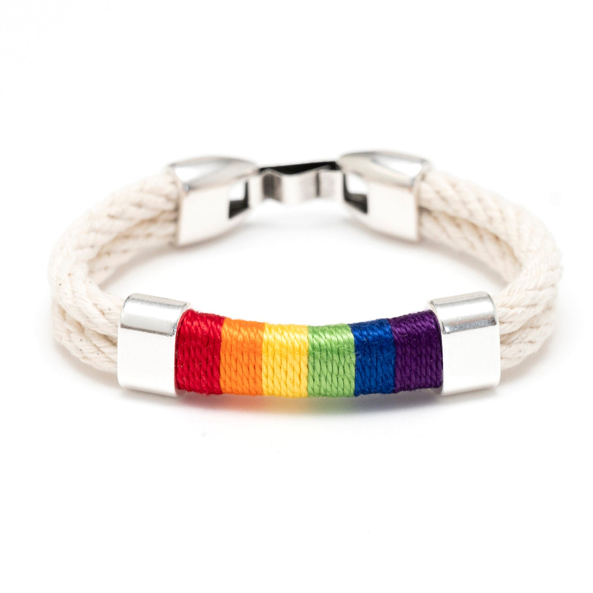 Pride Bracelet - Ivory/Silver