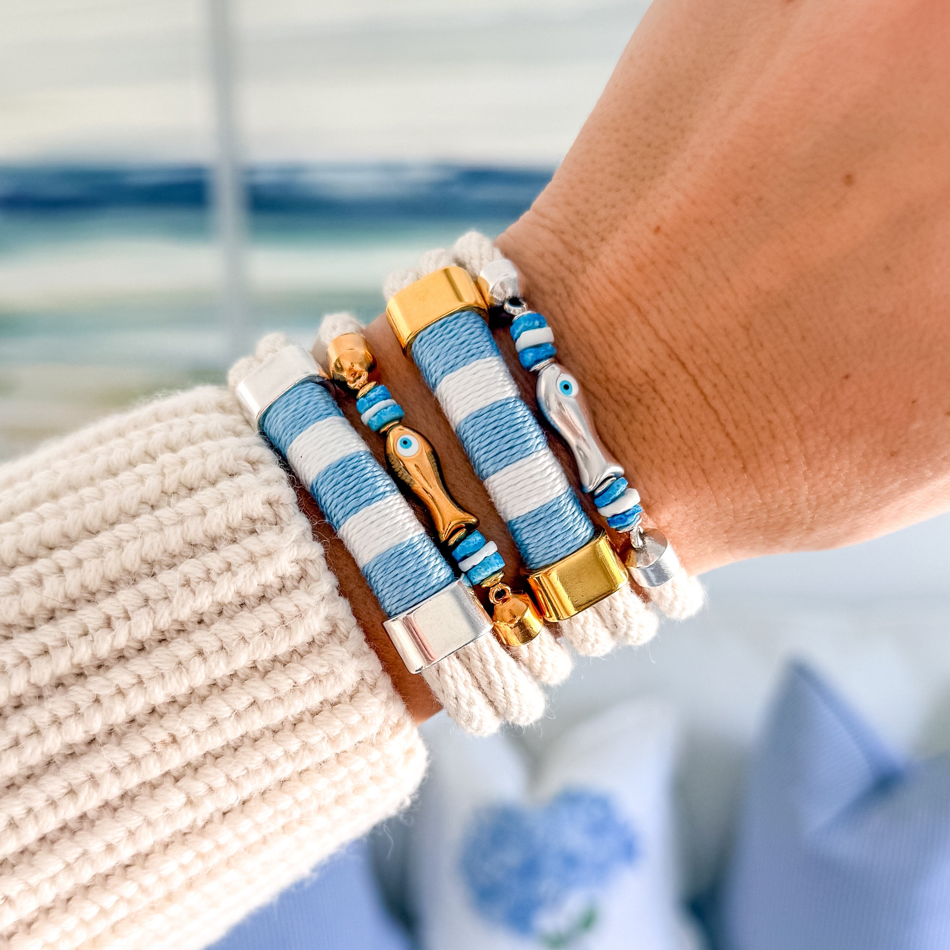 Nautical Rope & Anchor Bracelets - Allison Cole Jewelry