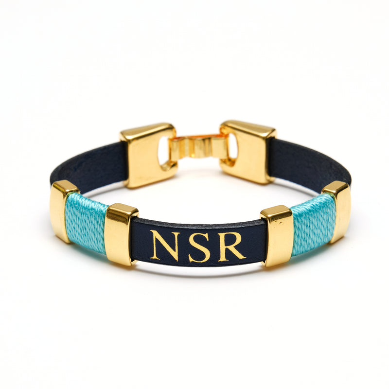 Essex - Navy/Turquoise/Gold