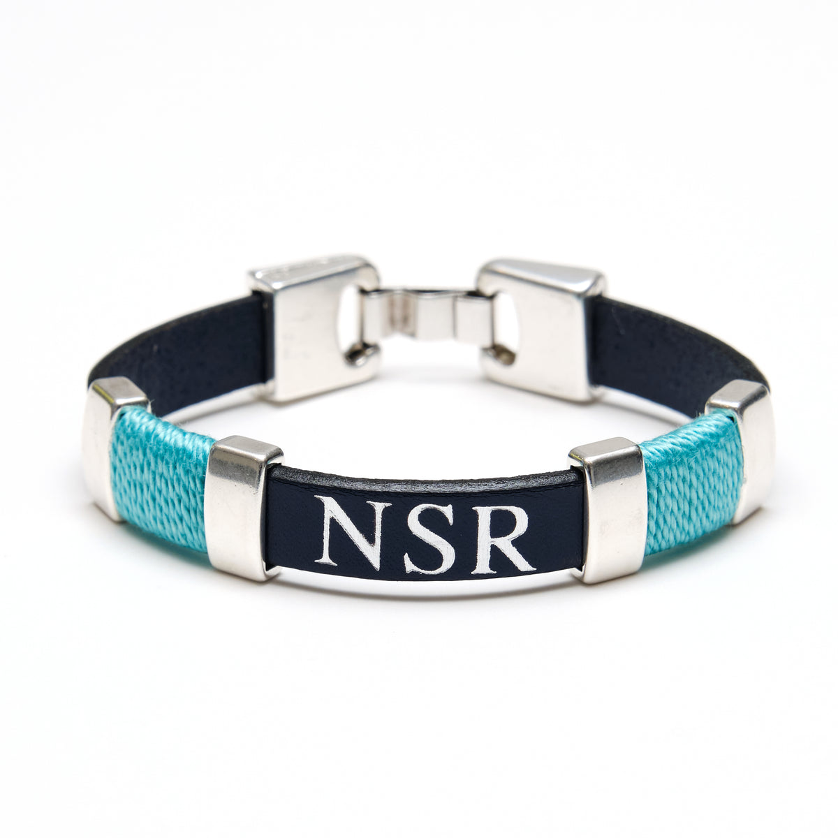 Essex - Navy/Turquoise/Silver