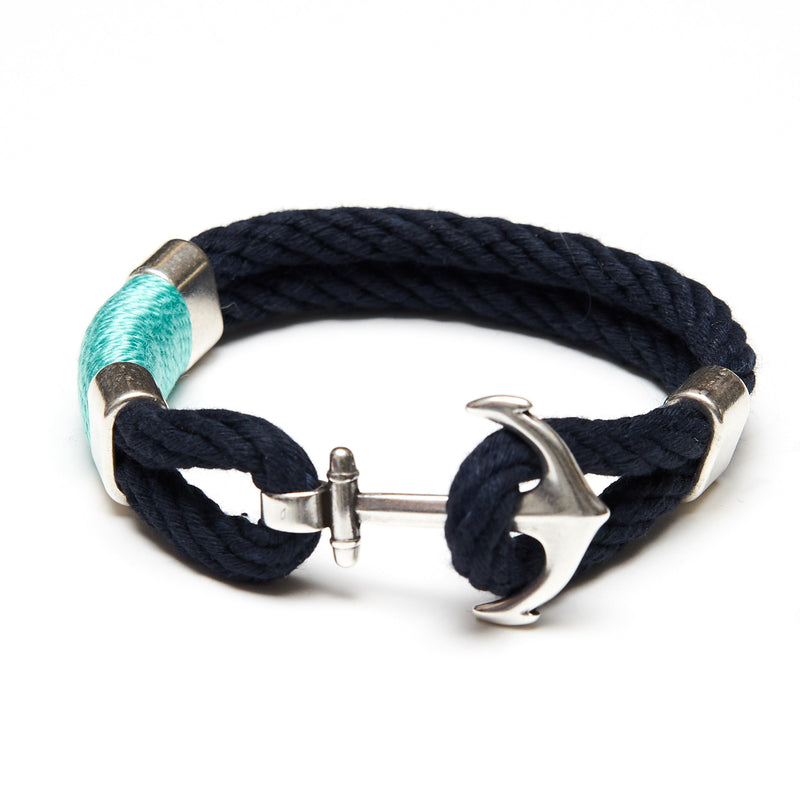 Waverly - Navy/Turquoise/Silver