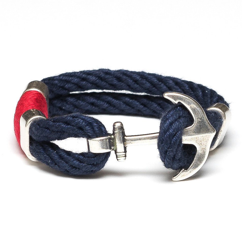 Nautical Navy Blue Rope & Silver Anchor Bracelet - Allison Cole Jewelry 7