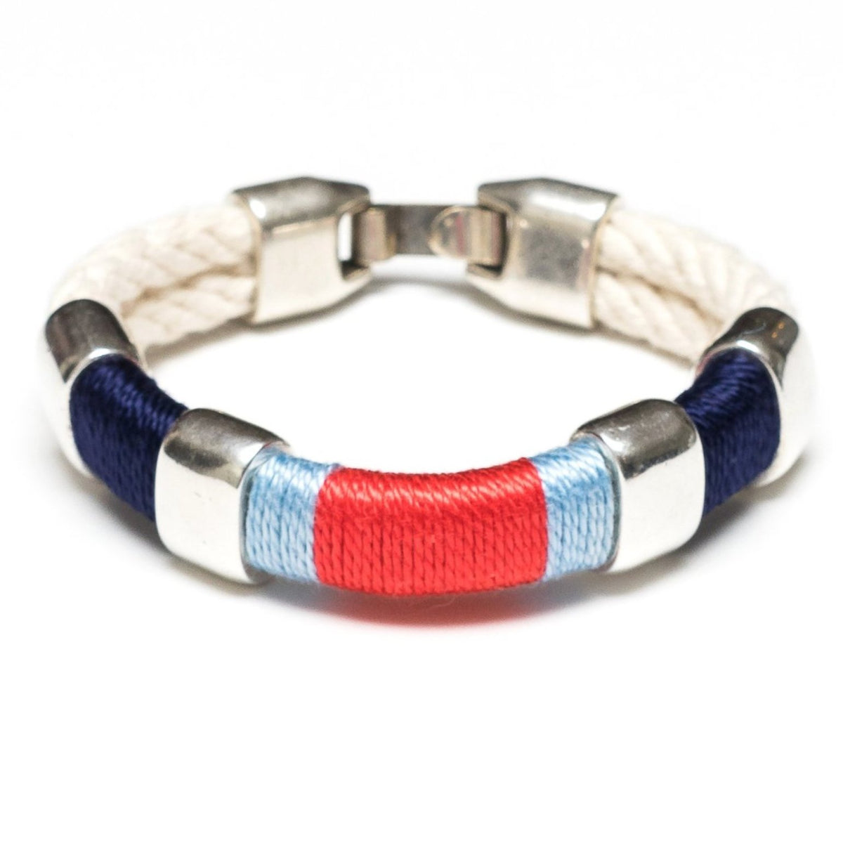 Newbury - Ivory/Navy/Blue/Coral/Silver